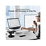 Uncaged Ergonomics Cube 4-Outlet 4-USB Port Surge Protector, 10', Black (WC-10-b)~#|#~304D8DB7-EDF9-4DF3-8B34598D1AD3E512_sc7