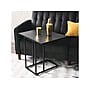 Household Essentials Jamestown 12"W x 19"D Laminate Side Table, Black Oak/Black (8194-1)~#|#~3052366E-40FC-4EDE-A9A5CB37AC0EB50B_sc7