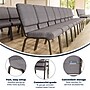 Flash Furniture HERCULES Series Fabric Stacking Church Chair, Gray/Gold Vein Frame (XUCH60096BEIJGY)~#|#~3052D010-69C7-4CF2-8ABFD62DEB54C882_sc7