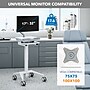 Mount-It! MedHub Mobile Medical Cart Workstation with Spring Arm Monitor Mount and Locking Caster Wheels, White/Grey (MI-16016)~#|#~30555EF5-F5F3-428E-B33CC6398EF16DAD_sc7