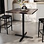 Flash Furniture Bennett Square Shaped Wooden Commercial Indoor Table, 36" x 36", Dark Brown Top/Black Base (GSFSQ36DBT3030B)~#|#~305C7455-7EDB-4AAD-8048961E72FB54C3_sc7