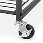 Whitmor 3-Shelf Wood Mobile Shelf Cart with Lockable Wheels, Dark Brown/Black (6764-10184-SIOC)~#|#~305FE25D-6C55-4853-BCAABED53F0D5694_sc7