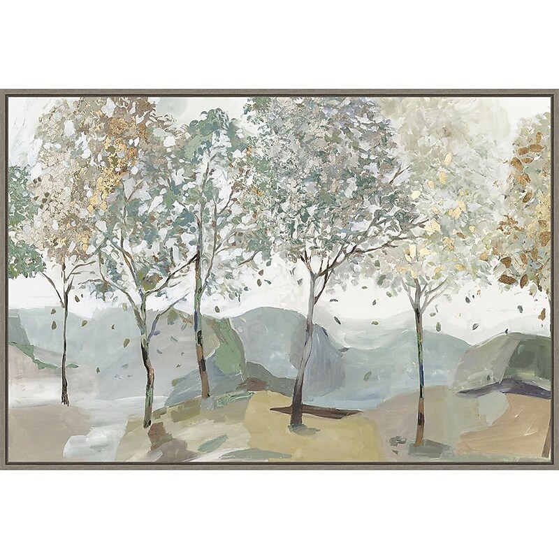 Amanti Art Breezy Landscape Trees I, Canvas, 33" x 23" (A42675515745) image 1
