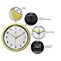Infinity Instruments Round Retro Wall Clock, Aluminum, 9.5" (10940-AURA)~#|#~3062D9DE-3746-426E-AD398DBCE95F72B6_sc7