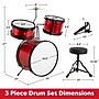 Hey! Play! Kids Drum Set, 3 Pieces/Set (80-TT0078-RD)~#|#~30661905-FD5A-40CD-81A1B685434B80A1_sc7