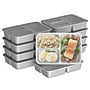 Bentgo Prep 3-Compartment Containers, Silver (BGPRP3-SV)~#|#~30669CD1-1404-4513-8A6D63D10D64F402_sc7