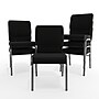 Flash Furniture HERCULES Series Fabric Stacking Church Chair, Black Patterned/Silver Vein Frame (FCH185SVJP02)~#|#~3072C638-C356-4BB3-B07C1DB28D2246F2_sc7