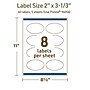 Avery Dissolvable Oval Multipurpose Labels, 2" x 3-1/3", Off-white, 40/Pack (94056)~#|#~3073C485-F948-4B49-930889D1705DEC6E_sc7