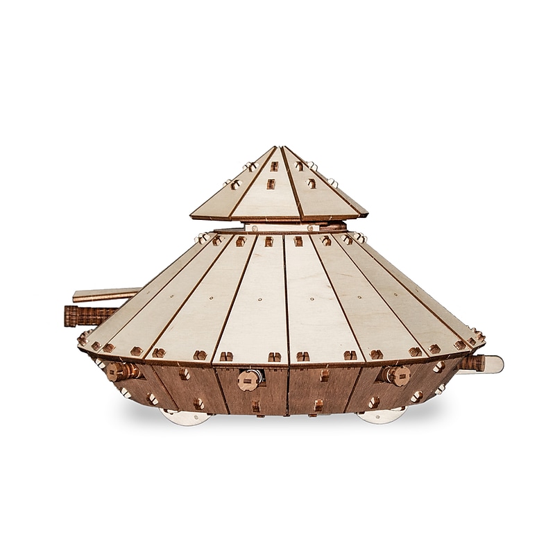 EWA Eco-Wood-Art Da Vinci Tank 3D Wooden STEM Construction Kit, 363 Pieces/Set (AVRAV0523409) image 1
