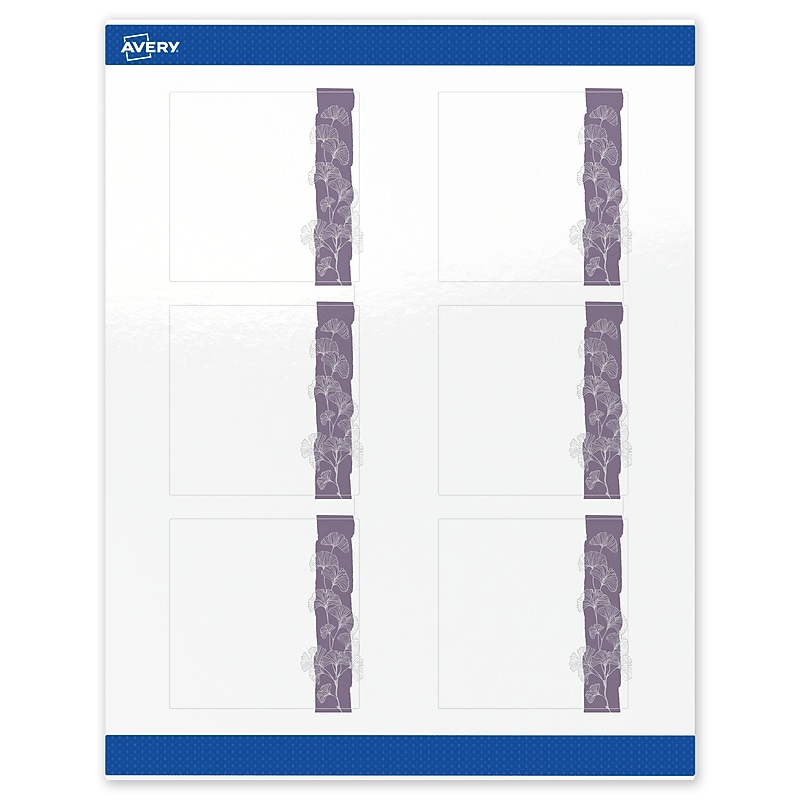 Avery Laser/Inkjet Square Multipurpose Labels, 3" x 3", White, 60/Pack (S00-F51) image 1