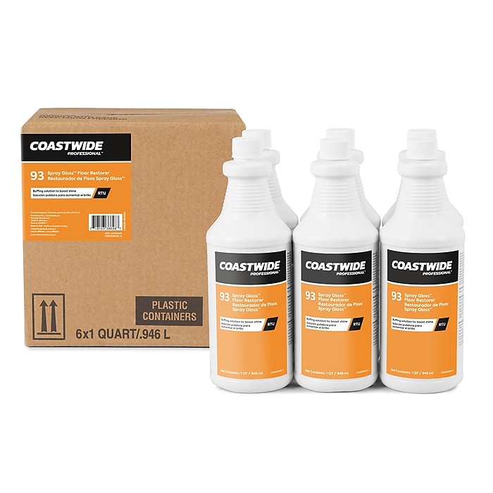 Spray Gloss Floor Finish and Sealer, Peach Scent, 0.95 L Bottle, 6/Carton Spray Gloss Floor Finish and Sealer, Peach Scent, 0.95 L Bottle, 6/Carton