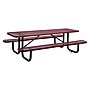 Global Industrial 8' Rectangular Picnic Table, Expanded Metal, Red (277153RD)~#|#~308B9A52-05D6-4231-BD257B4523BE25F6_sc7