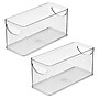 iDESIGN Small Stackable Plastic Storage Bin, Clear, 2/Pack (28034M2)~#|#~308D8B63-1402-45DF-8CA18C9A1E9F3EF4_sc7