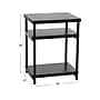 Household Essentials Jamestown 18"W x 17"D Laminate Side/End Table, 2 Shelves, Black Oak/Black (8174-1)~#|#~308DF935-3143-440A-8D9D1905F1C198F7_sc7