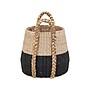 Household Essentials Terra Cattail/Paper Storage Basket, Light Beige/Black (ML-6617)~#|#~309BB165-7081-47B6-B6471F3CEC62F47A_sc7