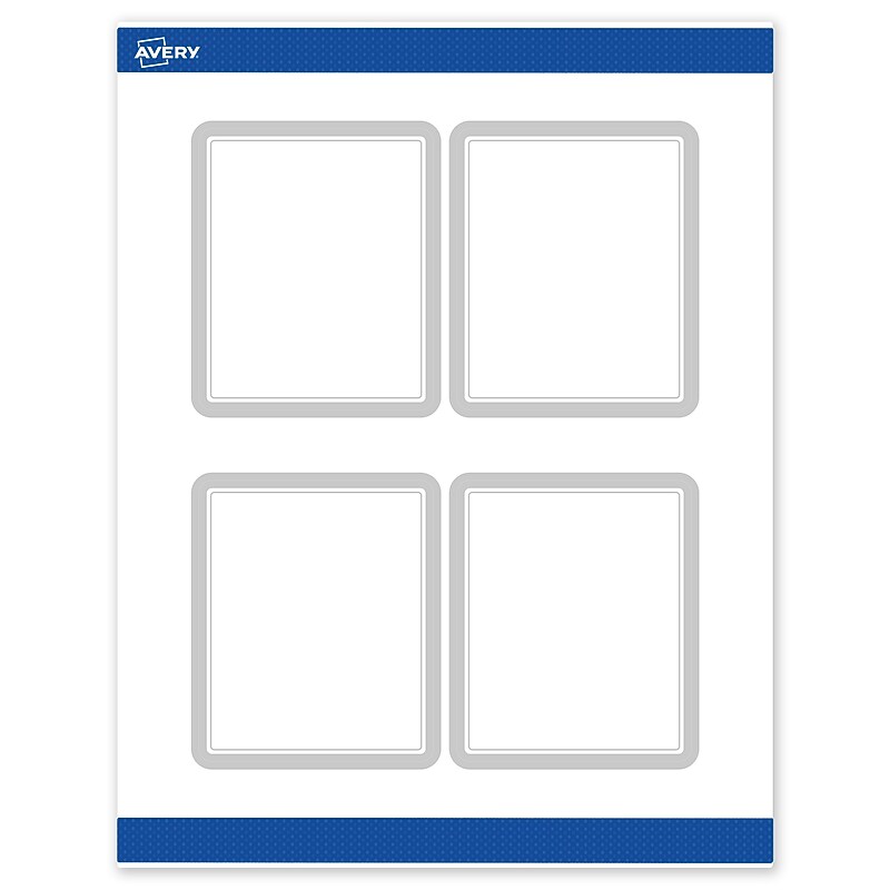 Avery Laser/Inkjet Rectangle Multipurpose Labels, 4" x 3-1/3", White, 40/Pack (S00-F37) image 1