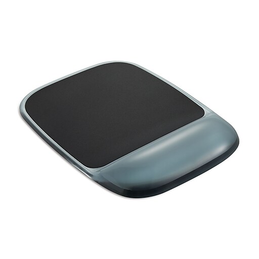 Staples Mouse Pad with Gel Wrist Rest, Black Crystal Staples