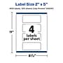 Avery Laser/Inkjet Multipurpose Labels, White, 4 Labels/Sheet, 100 Sheets/Pack (94241)~#|#~30B45BBC-7552-41B4-9E0EC95E55AC7895_sc7