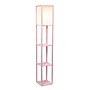 Creekwood Home Classix 62.5" 3-Tier Storage and Display LED Floor Lamp with White Linen Shade, Light Pink (CWF-3007-LP)~#|#~30B5A2EC-2903-4BA0-8D06AF8865013776_sc7