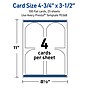 Avery Arched Integrated Cards, Glossy White, 100/Pack (19479399108)~#|#~30BB2A00-E33A-4E5E-B757276CDDD85B26_sc7