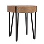 Storied Home Astoria Wooden Round End Table, Natural/Black (EC1426)~#|#~30BC1932-EC16-4893-9E4ACF5900F5D7C7_sc7