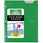 Five Star Stay Put  3-Hole Punched 2 Pocket Plastic Folder, Retro Green (333420E-ECM26)~#|#~30C5487E-4E33-442E-9D12B21C3629788C_sc7