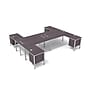 Boss Office Products Simple System 60"W L-Shaped Desk with Pedestal, Driftwood, 4/Set (SGSD018-201)~#|#~30CC3DB4-BF23-4915-95FC3C97221F63EB_sc7
