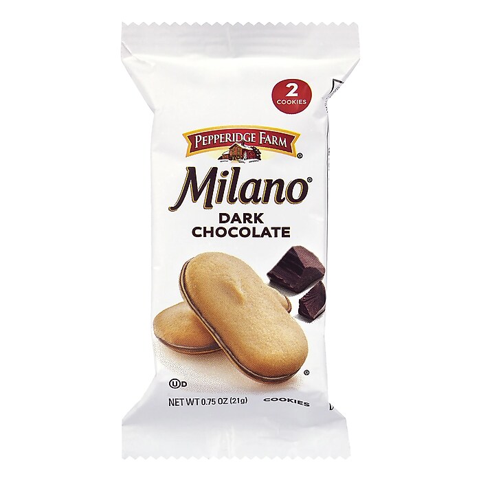 Milano Dark Chocolate Cookies, 0.75 oz., 20/Pack (220-02248) | Staples