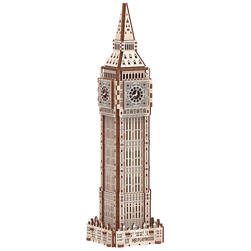Mr.Playwood Big Ben 3D Wooden STEM Puzzle, 215 Pieces/Set (AVRAV1612303) image 1