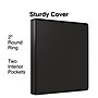 Staples 2" 3-Ring View Binders, Black, 12/Pack (23722/21689)~#|#~30E081FF-2B31-437F-B1BB5C276883280F_sc7