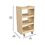 Flash Furniture Bright Beginnings Mobile 4-Tier Storage Cart, 31.5"H x 16"W x 16"D, Natural Birch Plywood (MK-KE24091-GG)~#|#~30E0F380-9255-4A0E-B14F27A5B17243F6_sc7