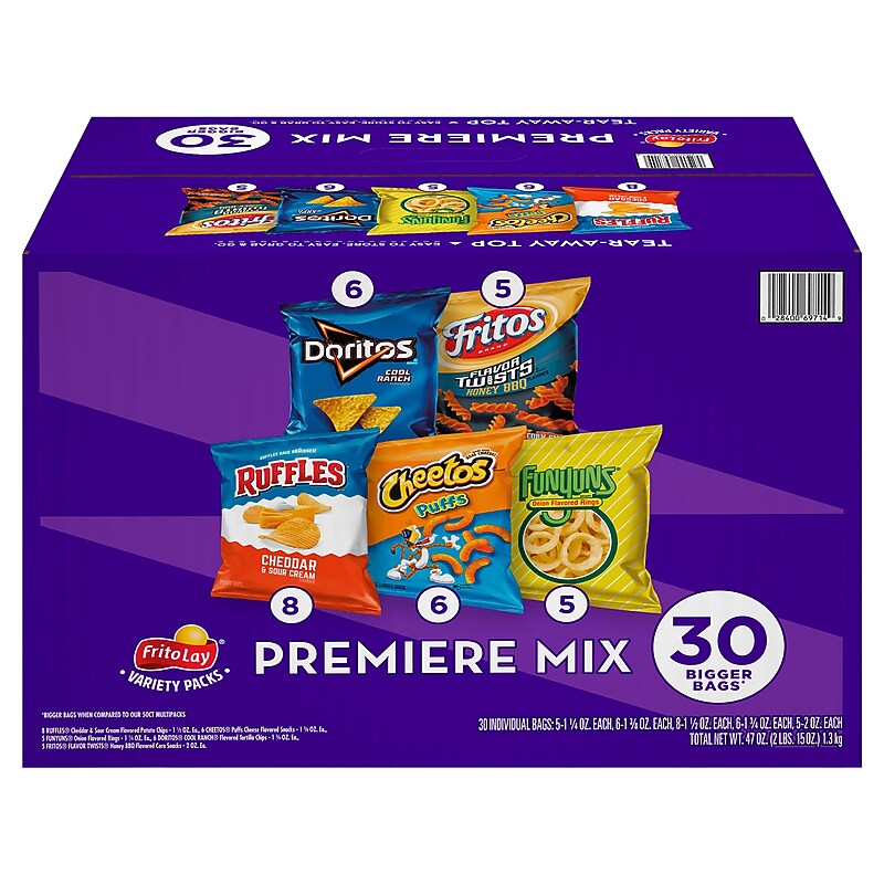 Frito Lay Premiere Mix Variety Pack, 47 oz., 30/Pack (220-02670) image 1
