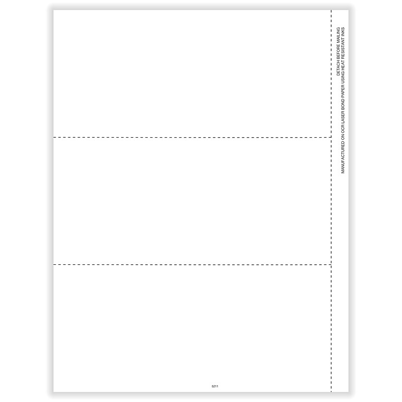 ComplyRight 2025 W-2 Blank Tax Form, 3-Up, 500/Pack (5211B) image 1