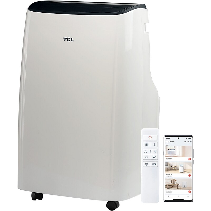 TCL 115-Volt 7,000 (BTU DOE) Portable Air Conditioner with Remote, WiFi Enabled, White (H7P38W) image 1