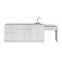 Viva Comfort 36'' H x 72" W Medical Cabinet with Right Sink and 24" W Right Side Desk, 6 Doors, 3 Drawers (90272-RS-GRY-AO)~#|#~30EA6FCC-5988-4979-AC98DF48278AB3D7_sc7
