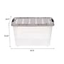 Iris 32 Quart Storage Bin with Latching Lid, Plastic, Clear, 5/Pack (500145)~#|#~30EBFE6D-CA29-43C0-9B31F154E1691EC0_sc7