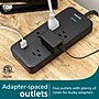 Philips Adapter Spaced 5-Outlet Surge Protector with USB Charging, 6 ft. Braided Cord, Black (SPP3303B/37-T1)~#|#~30EC348A-8AF5-4B37-AD5DDA34C0695941_sc7
