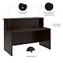 Bush Business Furniture Arrive 60"W Reception Desk with Shelf, Mocha Cherry (ARV001MR)~#|#~30EF402D-B497-4E33-AABF907D2B98FB19_sc7