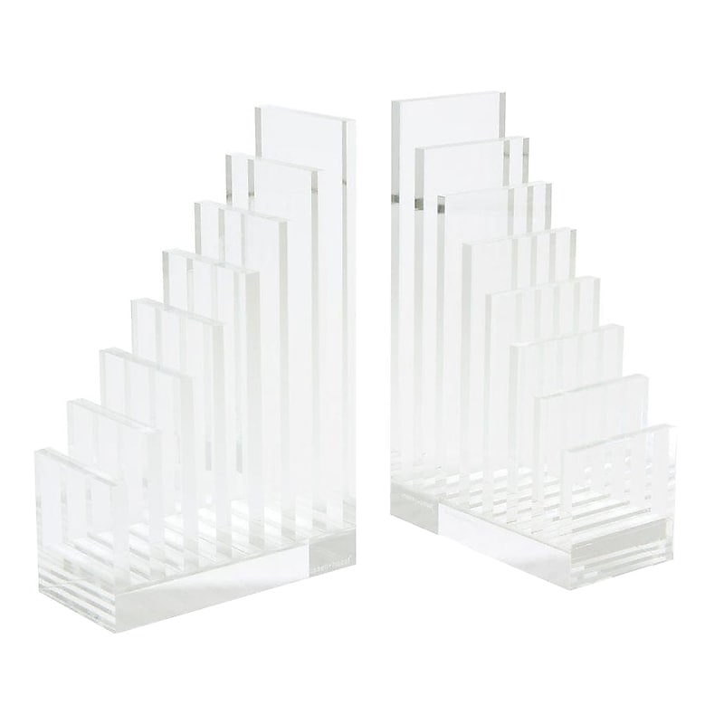 Russell+Hazel Acrylic Book Ends, 11"H, Clear (40807) image 1