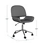 Martha Stewart Tyla Armless Faux Leather Swivel Executive Chair, Gray/Polished Nickel (CH2209215GY)~#|#~30F22311-EA0E-4322-BBB3C0ABC6F92BB6_sc7
