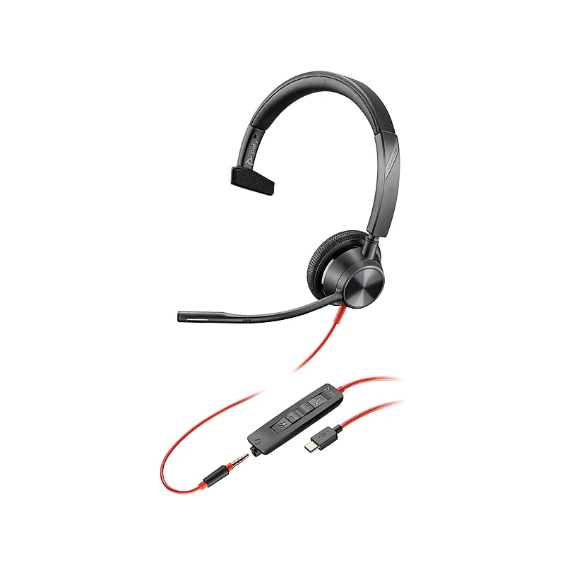 Poly Blackwire 3315 Mono Headset, USB-C/3.5mm, UC Certified (8X217AA) image 1