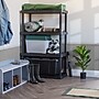 Iris 4-Shelf Plastic Shelving Unit, 55.8" x 35.9" x 17.9", Black (140099)~#|#~30F5F82D-4566-4F15-A65679874A1DEE92_sc7