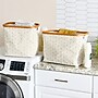 Household Essentials Krush Collapsible Laundry Basket, Bamboo, Tan Chevron, 2/Pack (2296-1)~#|#~30F6FA9C-94BF-4BB5-835D441164775E7E_sc7