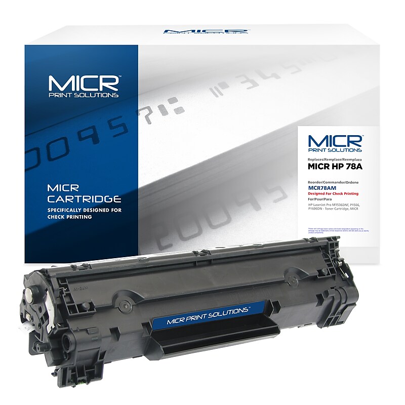MICR Compatible Black Standard Yield Toner Cartridge Replacement for HP 78A image 1