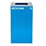 Alpine Industries Steel Recycling Bin with Square Open Lid, 29 Gallon, Blue (ALP4450-KIT-BLU-S-RE)~#|#~30FAA7A0-6706-49F8-85DDBD418B826F83_sc7