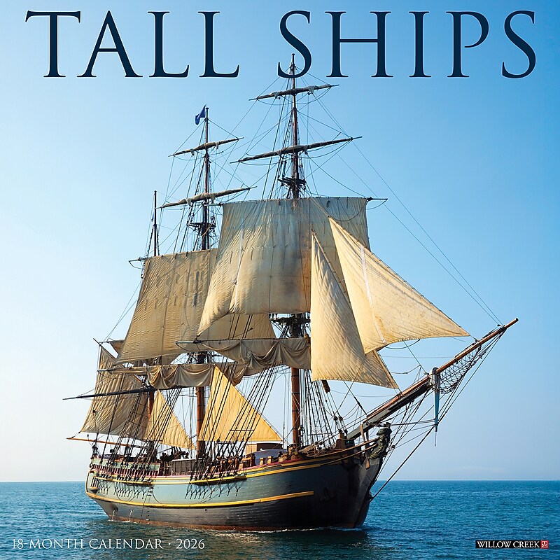 2026 Willow Creek Tall Ships 12" x 12" Monthly Wall Calendar (52945) image 1