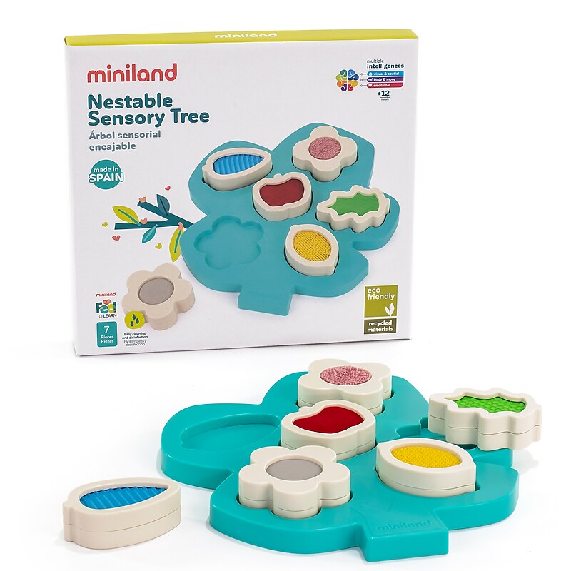 MINILAND Feel to Learn: Nestable Sensory Tree, Multicolored (MLE97344) image 1