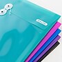 Bazic Poly Project Plastic Binder Pockets, 3-Hole Punched, Black, Purple, Blue, Pink, Teal, 5/Pack, 3 Packs/Bundle (BAZ2157-3)~#|#~3103FAE8-103F-45EB-B666D5D051990A7F_sc7