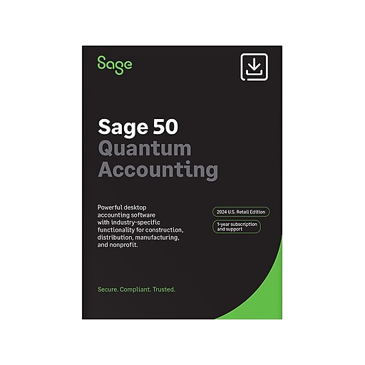 Sage 50 Quantum Accounting 2024 for 1 User, Windows, Download
