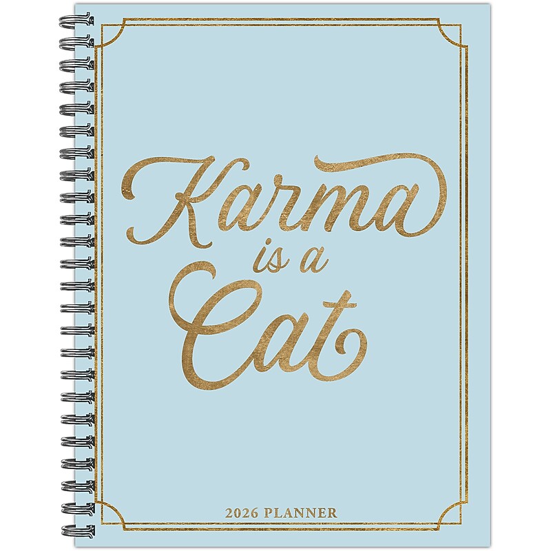 2026 Willow Creek Karma is a Cat 6.5" x 8.5"  Weekly & Monthly Planner, Paperboard Cover (58442) image 1